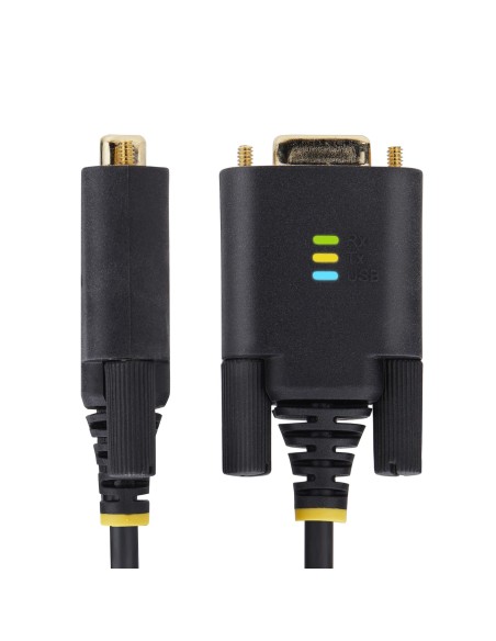 StarTech.com 2P6FFC-USB-SERIAL adattatore per inversione del genere dei cavi USB-A 2 x DB-9 RS-232 Nero, Grigio