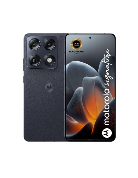Motorola signature 17,2 cm (6.78") Doppia SIM Android 16.0 5G USB tipo-C 16 GB 512 GB 5200 mAh Blu scuro PANTONE Carbon
