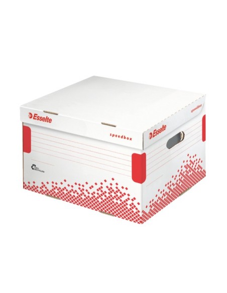 Esselte Speedbox scatola per la conservazione di documenti Rosso, Bianco