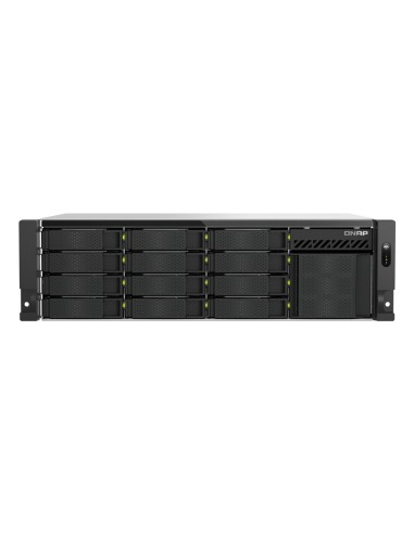 QNAP TS-H1655XEU-RP Server di archiviazione Armadio (3U) Intel Atom® C5125 8 GB DDR4 0 TB QuTS hero Nero, Grigio