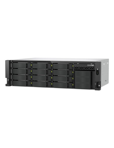 QNAP TS-H1655XEU-RP Server di archiviazione Armadio (3U) Intel Atom® C5125 8 GB DDR4 0 TB QuTS hero Nero, Grigio