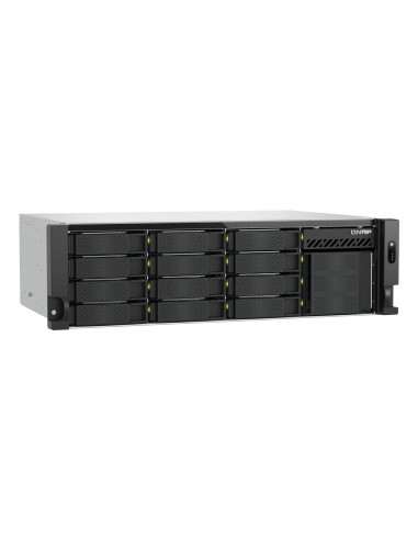 QNAP TS-H1655XEU-RP Server di archiviazione Armadio (3U) Intel Atom® C5125 8 GB DDR4 0 TB QuTS hero Nero, Grigio