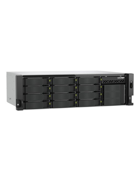 QNAP TS-H1655XEU-RP Server di archiviazione Armadio (3U) Intel Atom® C5125 8 GB DDR4 0 TB QuTS hero Nero, Grigio