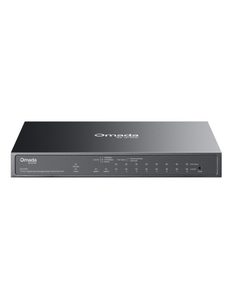 TP-Link Omada ES210GP switch di rete Gestito L2 Gigabit Ethernet (10 100 1000) Supporto Power over Ethernet (PoE) DIN rail Nero