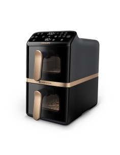 Philips Serie 4000 Airfryer doppio cestello Verticale, Friggitrice ad aria da 10L, 13 metodi di cottura, Rivestimento ceramica