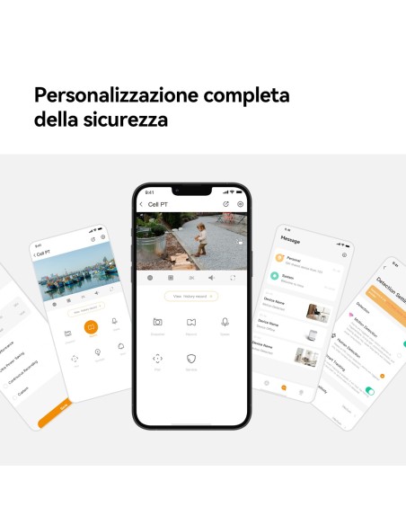 Imou Cell PT Kit - Telecamera da Esterno a batteria con risoluzione 2K (3MP), Rilevamento Movimento Umano, Visione Notturna a