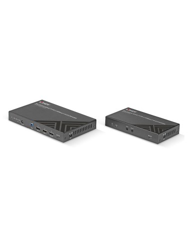 Lindy 38346 moltiplicatore AV Trasmettitore e ricevitore AV Nero