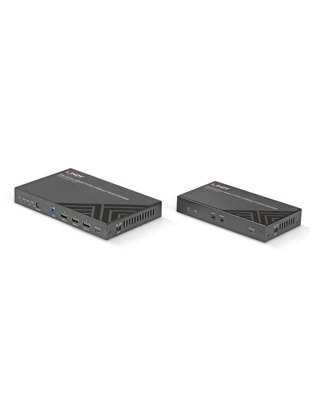 Lindy 38346 moltiplicatore AV Trasmettitore e ricevitore AV Nero