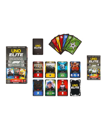 Games UNO Elite Formula 1 2025 Core Edition Espansione del gioco di carte Sostituzione