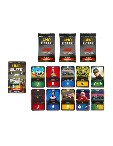 Games UNO Elite Formula 1 2025 Core Edition Espansione del gioco di carte Sostituzione