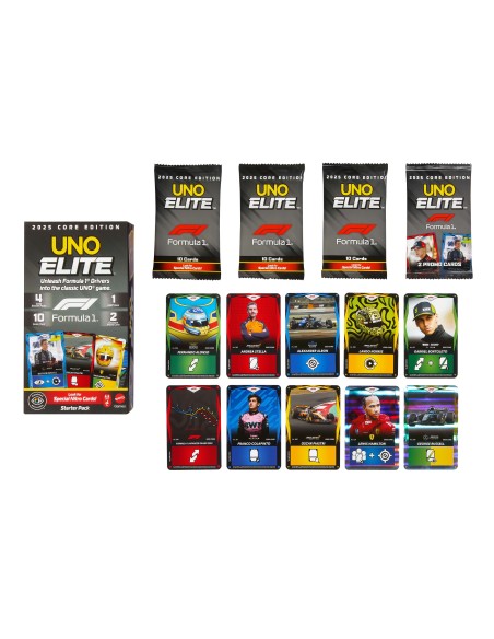Games JLV42 gioco da tavolo UNO Elite Formula 1 2025 Carta da gioco Sostituzione