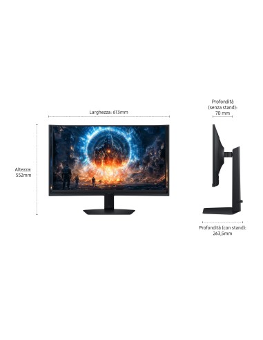 Samsung Monitor Gaming Odyssey G6 - G60F da 27" QHD Flat