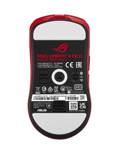 ASUS ROG Harpe II Ace RED mouse Gaming Mano destra RF Wireless + Bluetooth + USB Type-A Ottico 42000 DPI 2