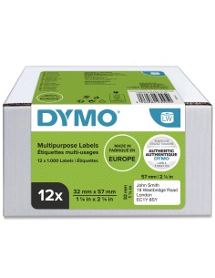 DYMO LW etichette originali multiuso | 32x57 mm | 12 rotoli da 1.000 etichette facili da staccare (12.000 pezzi) | autoadesive