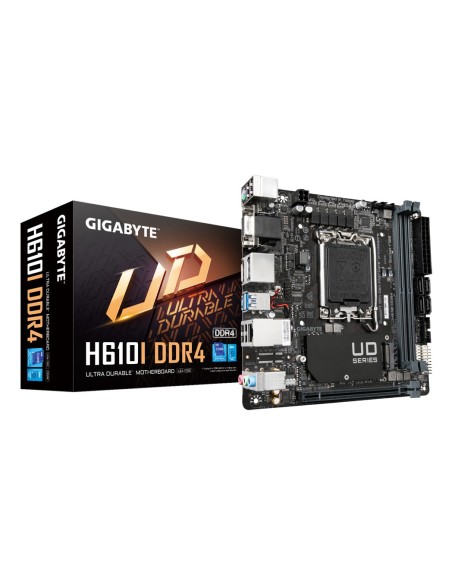 GIGABYTE H610I DDR4 Scheda madre - Supporta processori Intel Core 14th CPUs, 4+1+1 Hybrid Digital VRM, up to 3200MHz DDR4,