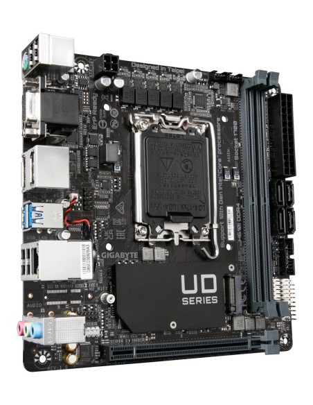 GIGABYTE H610I DDR4 Scheda madre - Supporta processori Intel Core 14th CPUs, 4+1+1 Hybrid Digital VRM, up to 3200MHz DDR4,