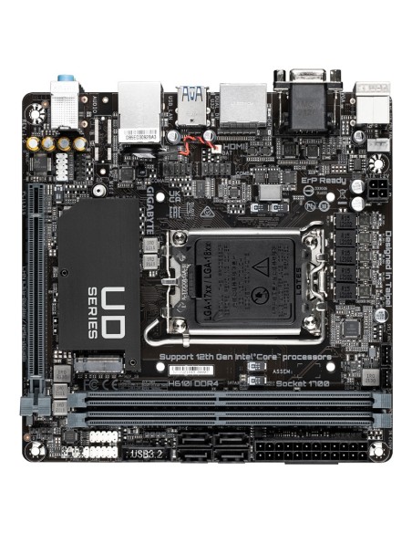 GIGABYTE H610I DDR4 Scheda madre - Supporta processori Intel Core 14th CPUs, 4+1+1 Hybrid Digital VRM, up to 3200MHz DDR4,