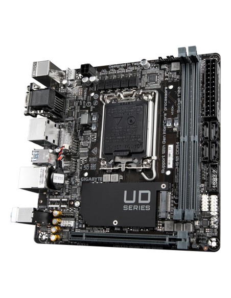 GIGABYTE H610I DDR4 Scheda madre - Supporta processori Intel Core 14th CPUs, 4+1+1 Hybrid Digital VRM, up to 3200MHz DDR4,