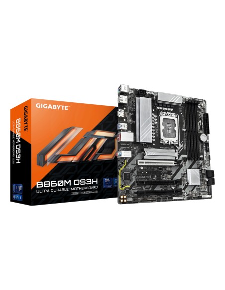 GIGABYTE B860M DS3H Scheda madre - CPU Intel Core Ultra, VRM a 5+1+2+1 fasi, fino a 9066MHz DDR5, 1xPCIe 5.0 + 1xPCIe 4.0 M.2,
