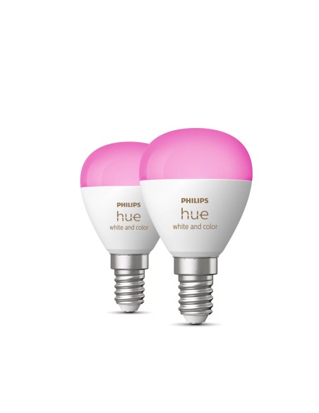 Philips Hue White and Color ambiance Sferetta - lampadina connessa E14 - (confezione da 2)