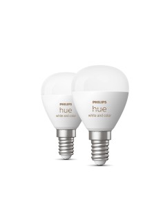 Philips Hue White and Color ambiance Sferetta - lampadina connessa E14 - (confezione da 2) 2