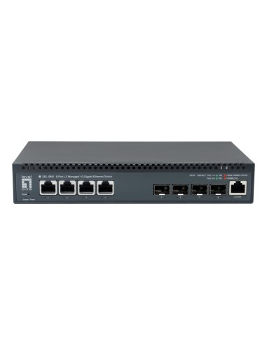 LevelOne XEL-0891 Gestito L3 10G Ethernet (100 1000 10000) Desktop Grigio