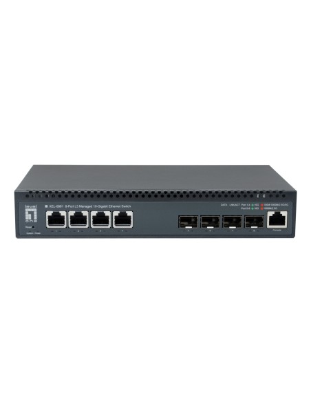 LevelOne XEL-0891 Gestito L3 10G Ethernet (100 1000 10000) Desktop Grigio