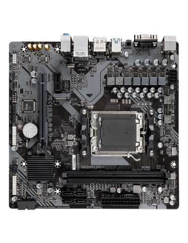GIGABYTE B650M S2H Scheda madre - AMD Ryzen serie 9000, VRM a 5+2+2 fasi, fino a 6400 MHz DDR5 (OC), 1xPCIe 4.0 M.2, LAN GbE,