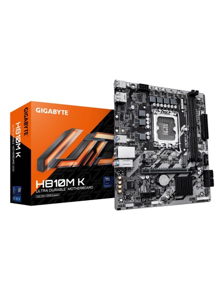 GIGABYTE H810M K Scheda Madre – CPU Intel Core Ultra (Serie 2), VRM a 3+1+2 fasi, fino a 6400 MHz DDR5, 1 x M.2 PCIe 4.0, LAN 1