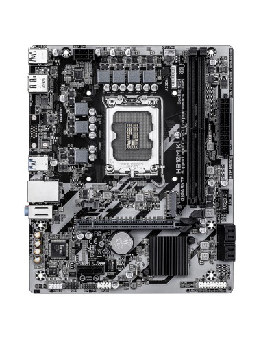 GIGABYTE H810M K Scheda Madre – CPU Intel Core Ultra (Serie 2), VRM a 3+1+2 fasi, fino a 6400 MHz DDR5, 1 x M.2 PCIe 4.0, LAN 1