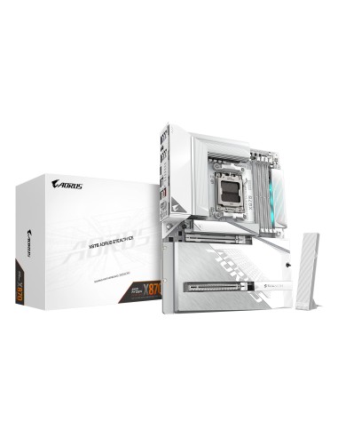 GIGABYTE X870 AORUS STEALTH ICE Scheda Madre – Supporta CPU AMD Ryzen 9000, VRM digitale a 16+2+2 fasi, fino a 8200 MHz DDR5