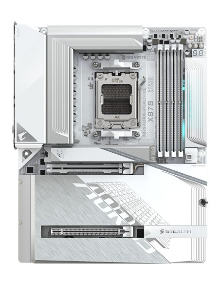 GIGABYTE X870 AORUS STEALTH ICE Scheda Madre – Supporta CPU AMD Ryzen 9000, VRM digitale a 16+2+2 fasi, fino a 8200 MHz DDR5