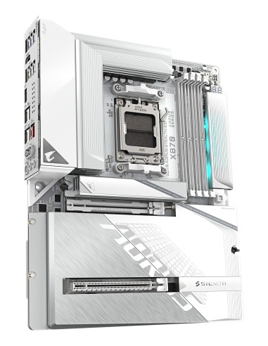 GIGABYTE X870 AORUS STEALTH ICE Scheda Madre – Supporta CPU AMD Ryzen 9000, VRM digitale a 16+2+2 fasi, fino a 8200 MHz DDR5