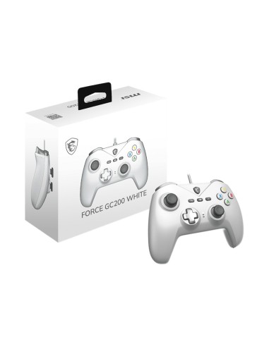 MSI FORCE GC200 WHITE periferica di gioco Bianco USB Gamepad Analogico Digitale Android, PC