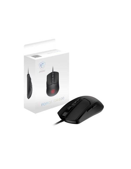 MSI FORGE GM100 mouse Gaming Ambidestro USB tipo A Ottico 6400 DPI