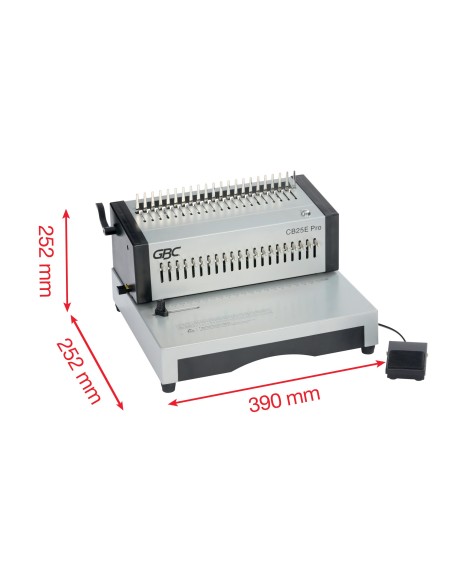GBC 4410038 macchina piegafoglii Rilegatrice a pettine 500 fogli Argento