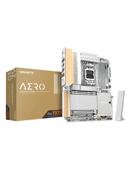 GIGABYTE X870E AERO X3D WOOD Scheda Madre - Supporta CPU AMD Ryzen 9000, VRM digitale a 16+2+2 fasi, fino a 9000Hz DDR5 (O.C.),