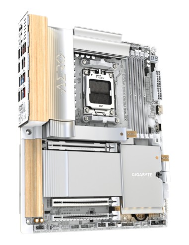 GIGABYTE X870E AERO X3D WOOD Scheda Madre - Supporta CPU AMD Ryzen 9000, VRM digitale a 16+2+2 fasi, fino a 9000Hz DDR5 (O.C.),