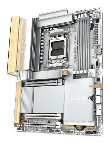 GIGABYTE X870E AERO X3D WOOD Scheda Madre - Supporta CPU AMD Ryzen 9000, VRM digitale a 16+2+2 fasi, fino a 9000Hz DDR5 (O.C.),