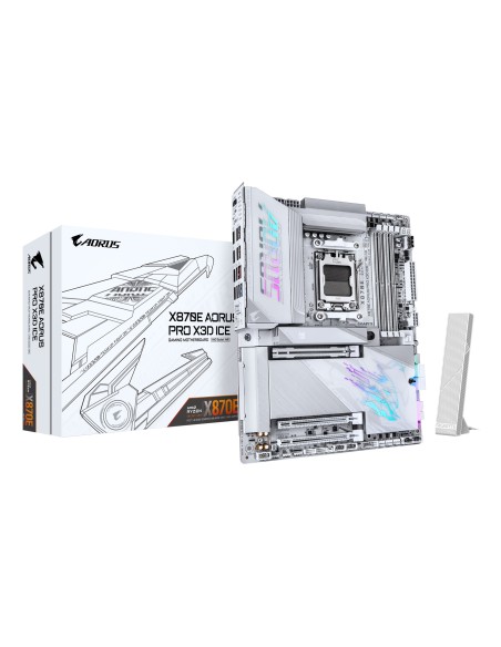 GIGABYTE X870E AORUS PRO X3D ICE Scheda Madre – Supporta CPU AMD Ryzen 9000, VRM Digitale a 18+2+2 fasi, fino a 9000 Hz DDR5