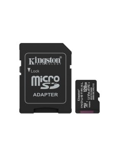Kingston Technology Scheda microSDXC Industriale 128GB C10 A1 pSLC + Adattatore SD