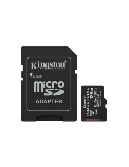 Kingston Technology Scheda microSDXC Industriale 128GB C10 A1 pSLC + Adattatore SD
