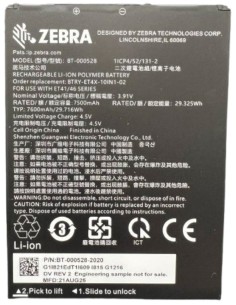 Zebra BTRY-ET401-10INC-01 ricambio e accessorio per tablet Batteria