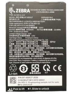 Zebra BTRY-ET401-08INC-01 ricambio e accessorio per tablet Batteria