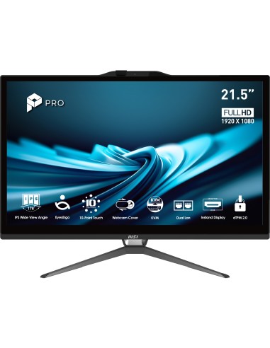 MSI Pro AP222T 14MA-613EU Intel® Core™ i3 i3-14100 54,6 cm (21.5") 1920 x 1080 Pixel Touch screen PC All-in-one 8 GB DDR4-SDRAM