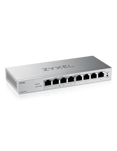 Zyxel GS1200-8HPV3 Gestito L2 Gigabit Ethernet (10 100 1000) Supporto Power over Ethernet (PoE) Desktop Grigio