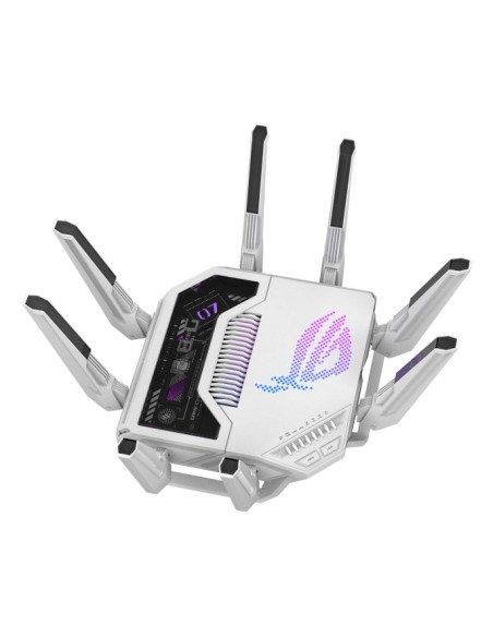 ASUS ROG Rapture GT-BE19000AI router wireless 10 Gigabit Ethernet Tri-band (2,4 GHz 5 GHz 6 GHz) Bianco