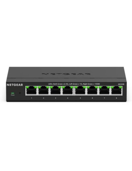 NETGEAR MS308 Non gestito 2.5G Ethernet (100 1000 2500) Nero