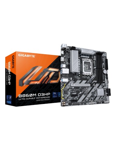 GIGABYTE B860M D3HP Scheda madre - CPU Intel Core Ultra, VRM a 4+1+2+1 fasi, fino a 9066MHz DDR5, 2xPCIe 4.0 M.2, LAN GbE, USB