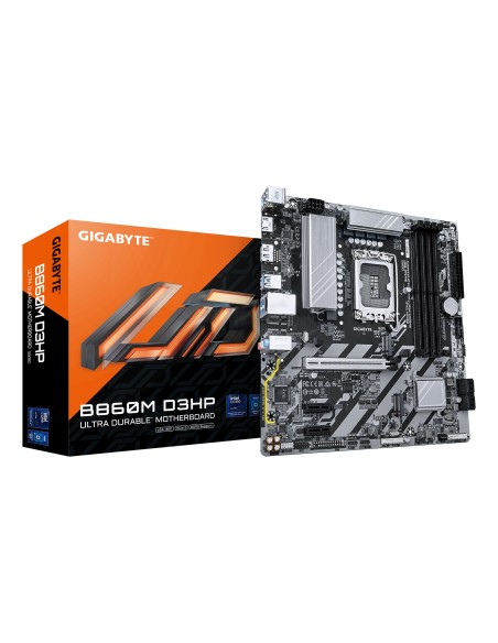GIGABYTE B860M D3HP Scheda madre - CPU Intel Core Ultra, VRM a 4+1+2+1 fasi, fino a 9066MHz DDR5, 2xPCIe 4.0 M.2, LAN GbE, USB